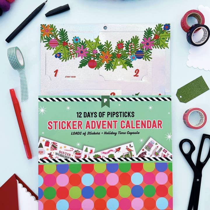 Pipsticks - Wholesale Calendar - Merry Christmas Sticker Advent Calendar