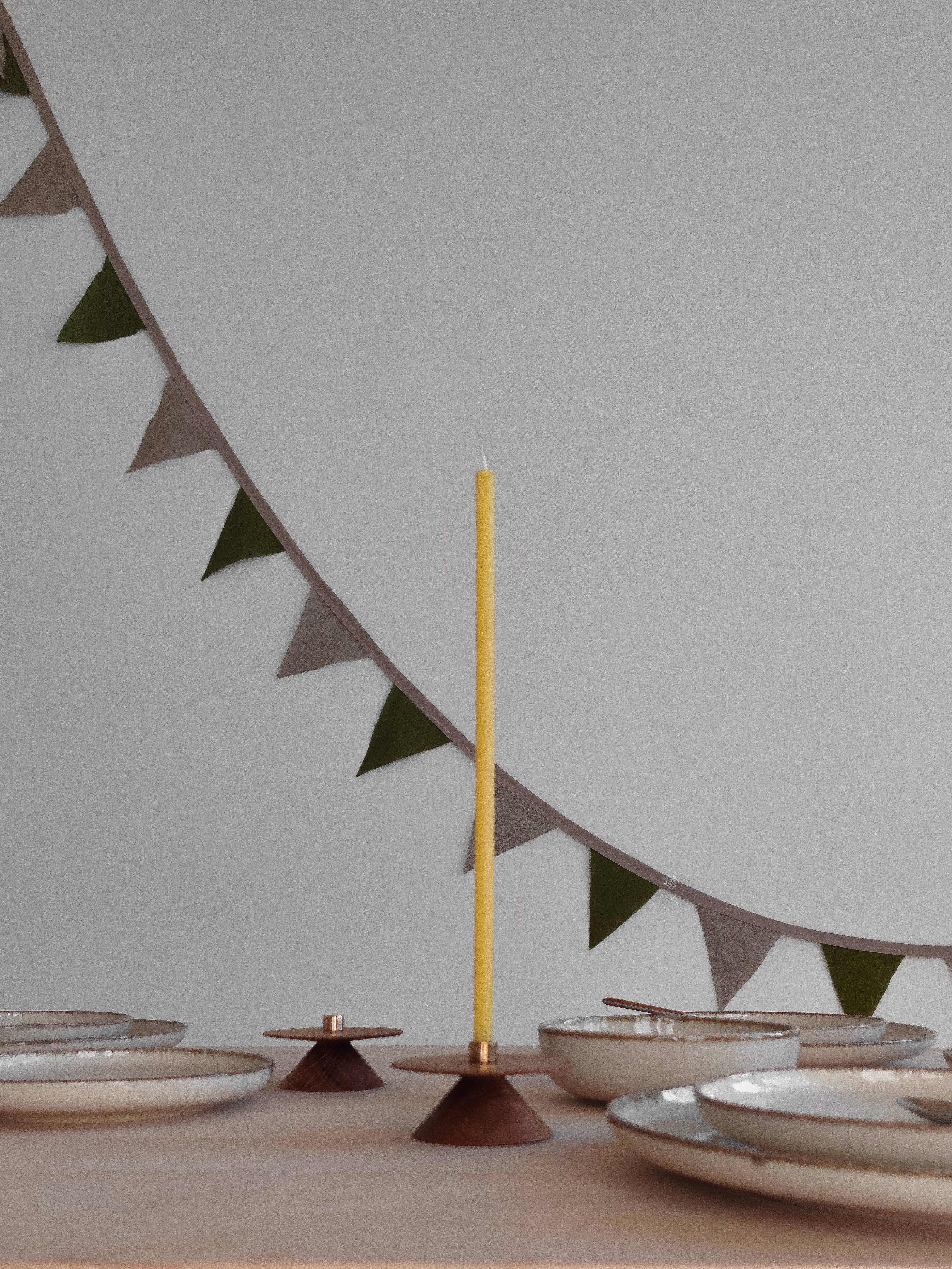 korys - Wholesale Candle Holder - Oiled oak candle holder / 2 pcs3