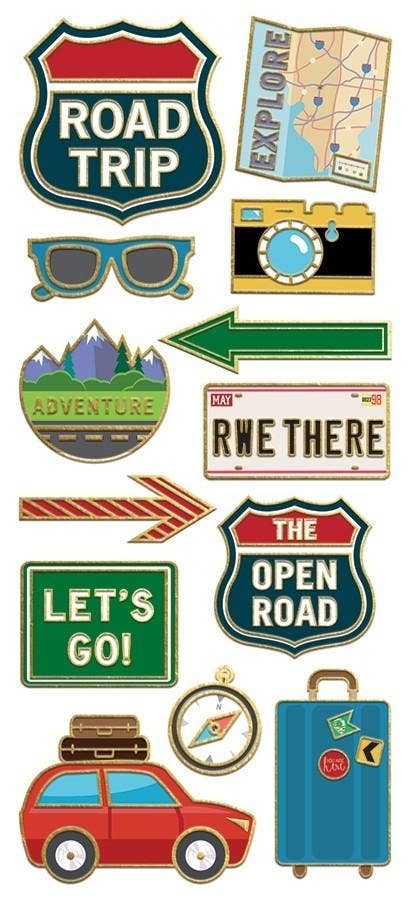 Paper House Productions - Wholesale Sticker - Road Trip Faux Enamel Sticker0