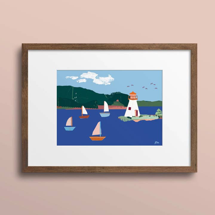 Kidston Island Lighthouse – 5x7 Mini Print – Wholesale for wholesale by Kautzi Illustrations