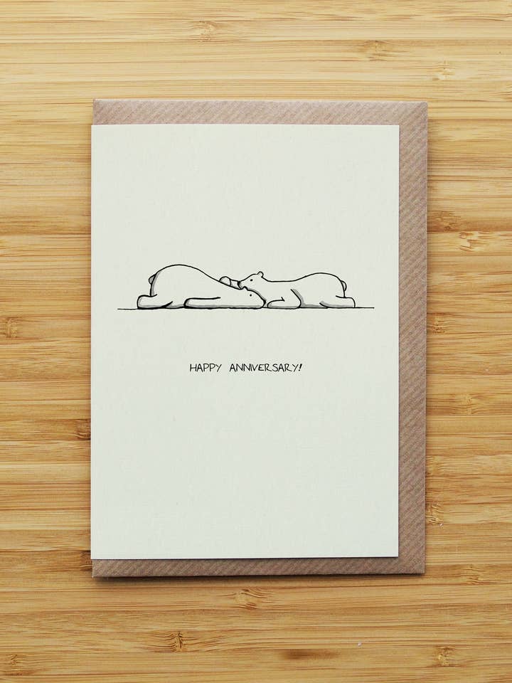Anniversaire Ours Polaire - Carte d'Amour Animale Mignonne pour la vente par RossJDesigns
