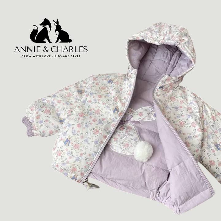 Annie & Charles® Reversible Jacket Blossom Bunny for wholesale by Annie & Charles