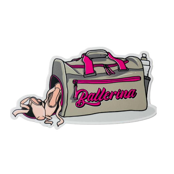 Ballet Dance Bag Sticker, 4” x 2.26” for wholesale by Denali & Co.