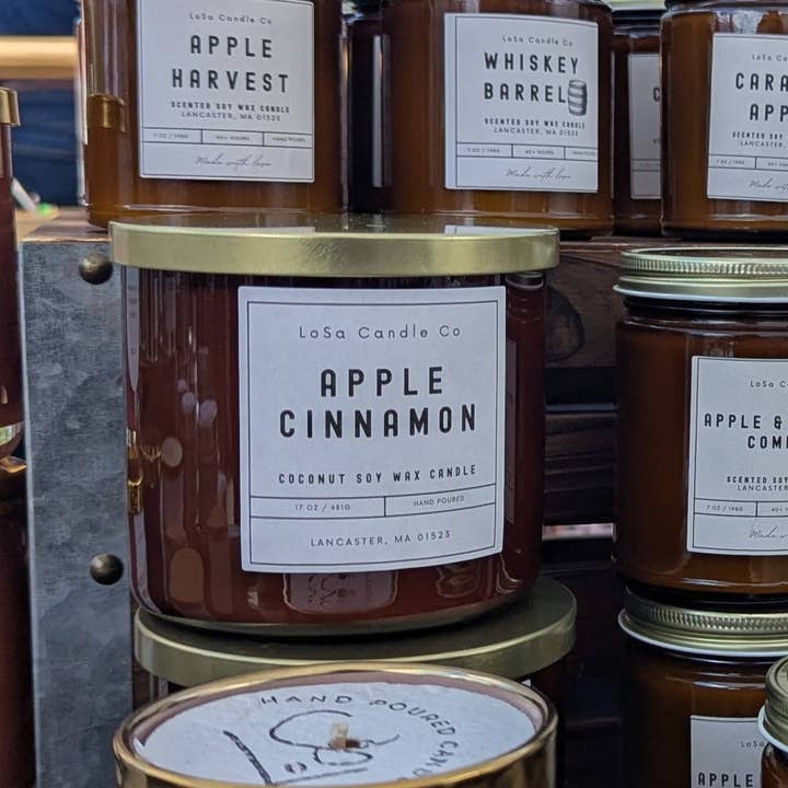 Vela em Frasco Âmbar de 17oz com Creme de Manteiga Especiado por atacado de LoSa Candles