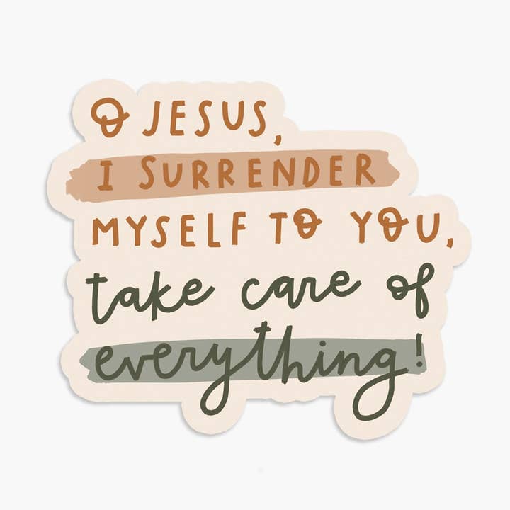 O Jesus I Surrender Vinyl Sticker for wholesale by Gratia Design Co.