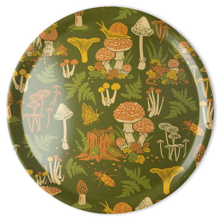 Birch Laminate Tray Mushrooms 15" for wholesale by Mustard Beetle