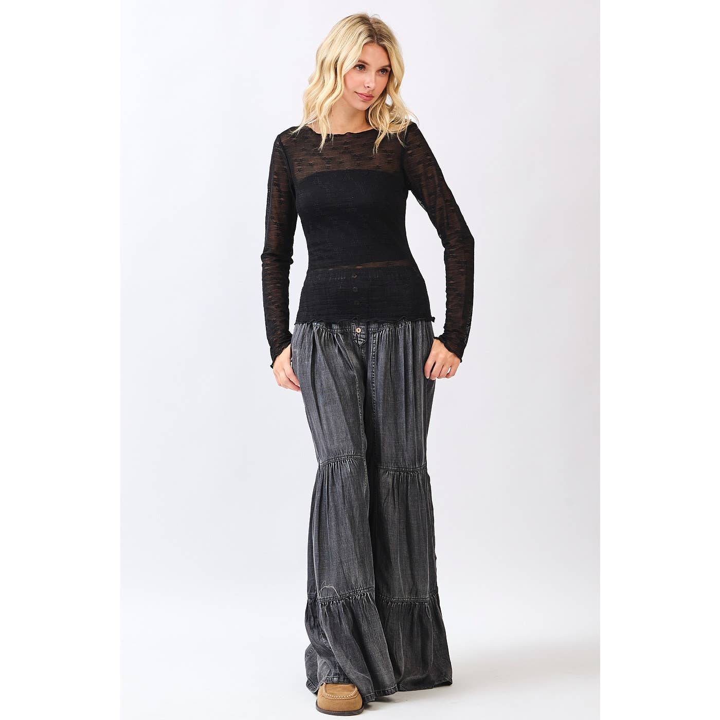 mittoshop - Wholesale Knit Top - Women's - MINI FLORAL LACE BOAT NECK LONG SLEEVE TOP9