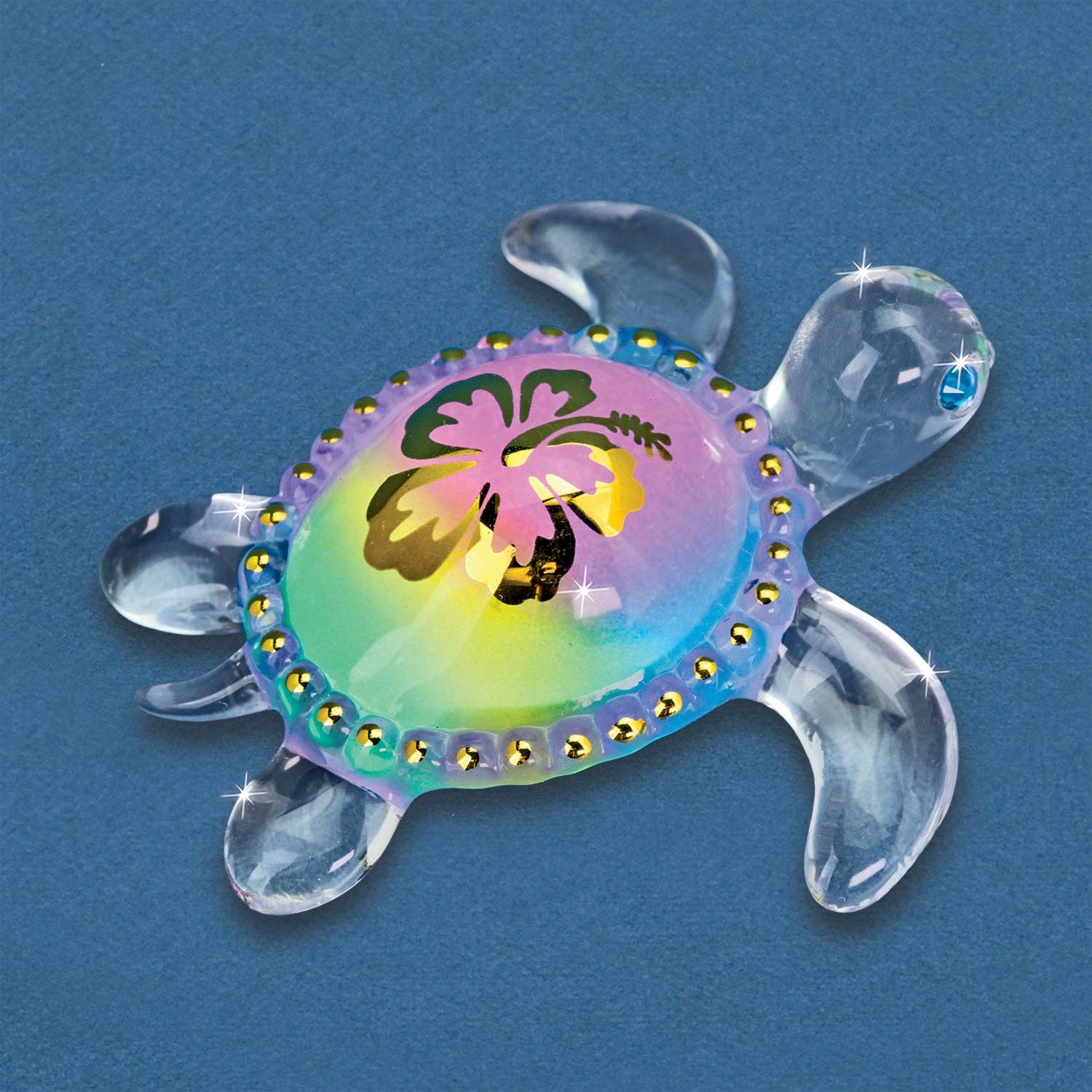 Glass Baron - Vendita all'ingrosso Decorazioni da tavolo - S2 261-SP: Tartaruga Marina, 'Perla dell'Isola'1