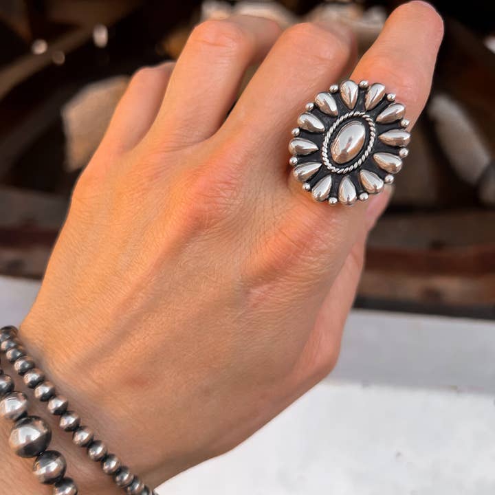 Krush Kandy - Wholesale Jewelry Set - Sundown Petals Sterling Silver Ring & Earrings PREORDER3