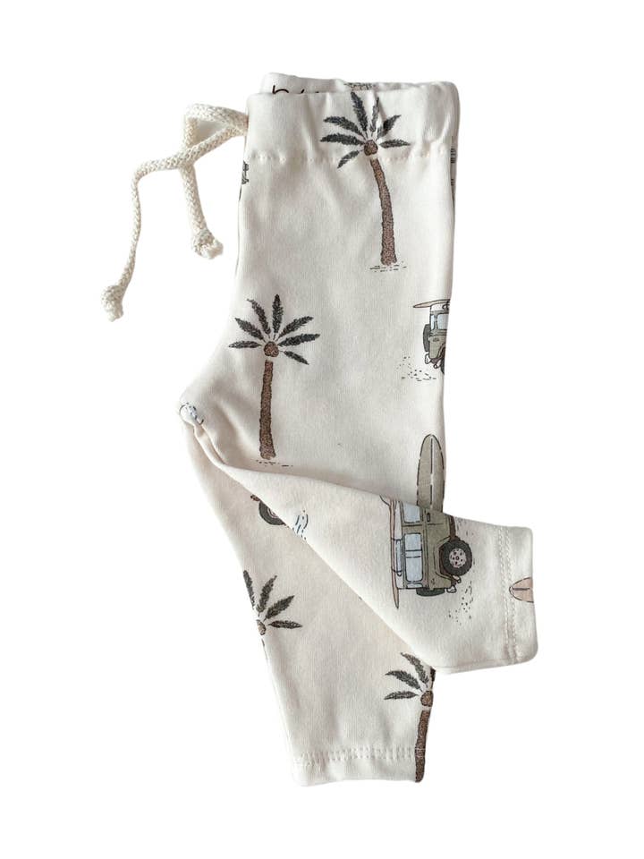 Leggings para bebés/coches y palmeras para venta al por mayor de PETITE EvelinaApparel