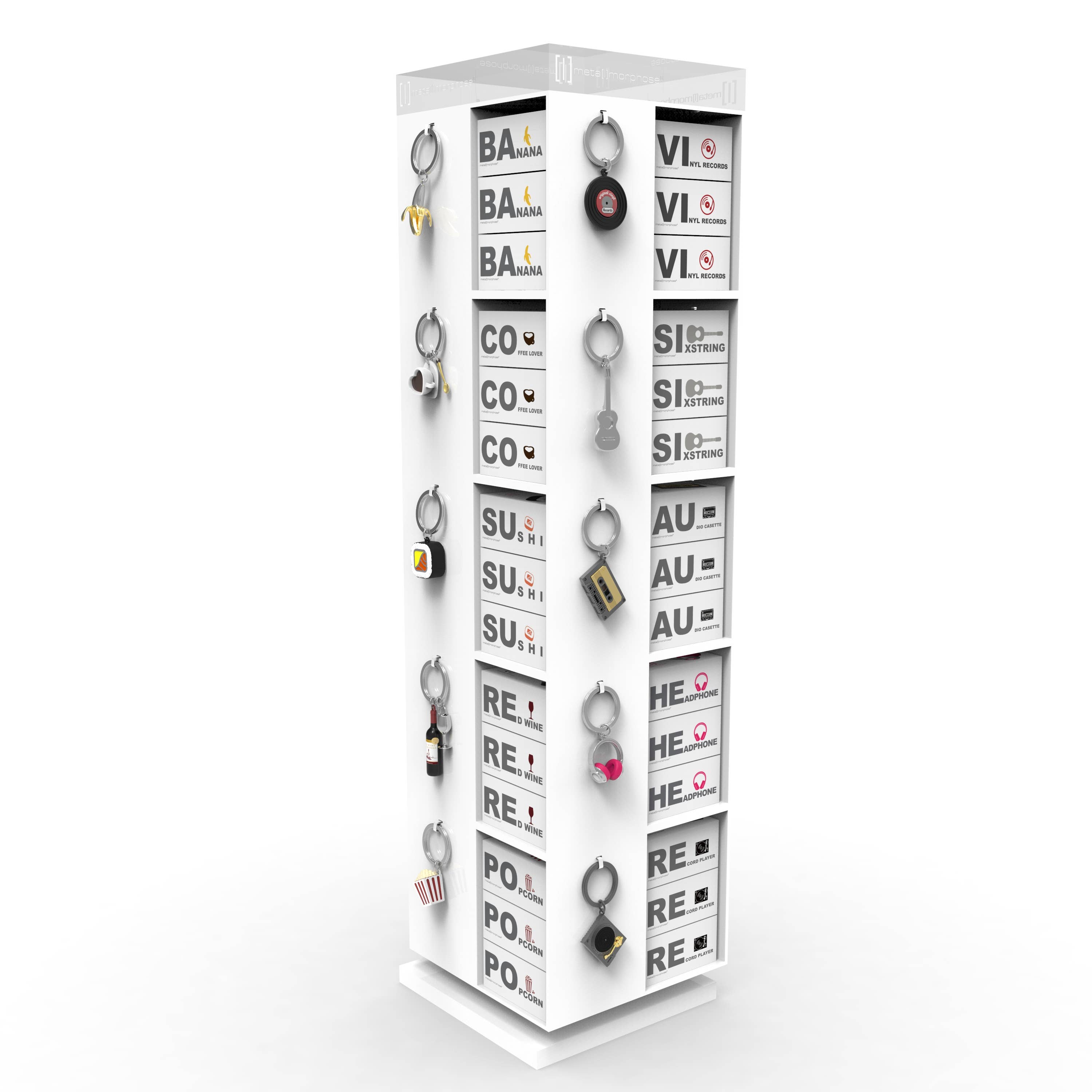 Anew International Corp. - Wholesale Retailer Display - Accessories - ACRYLIC TOWER DISPLAYER (MTMD10) / HOLDS 20X3 (60 PCS)1