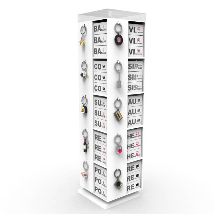 Anew International Corp. - Wholesale Retailer Display - Accessories - ACRYLIC TOWER DISPLAYER (MTMD10) / HOLDS 20X3 (60 PCS)1