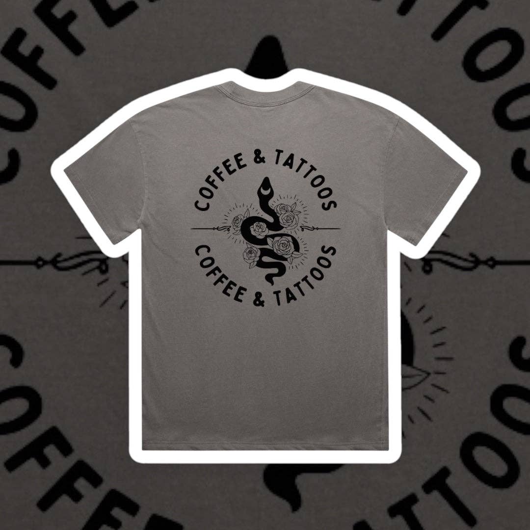 Vintage Rebels - Wholesale Shirt – Women’s - COFFEE & TATTOOS GRAPHIC TEE2