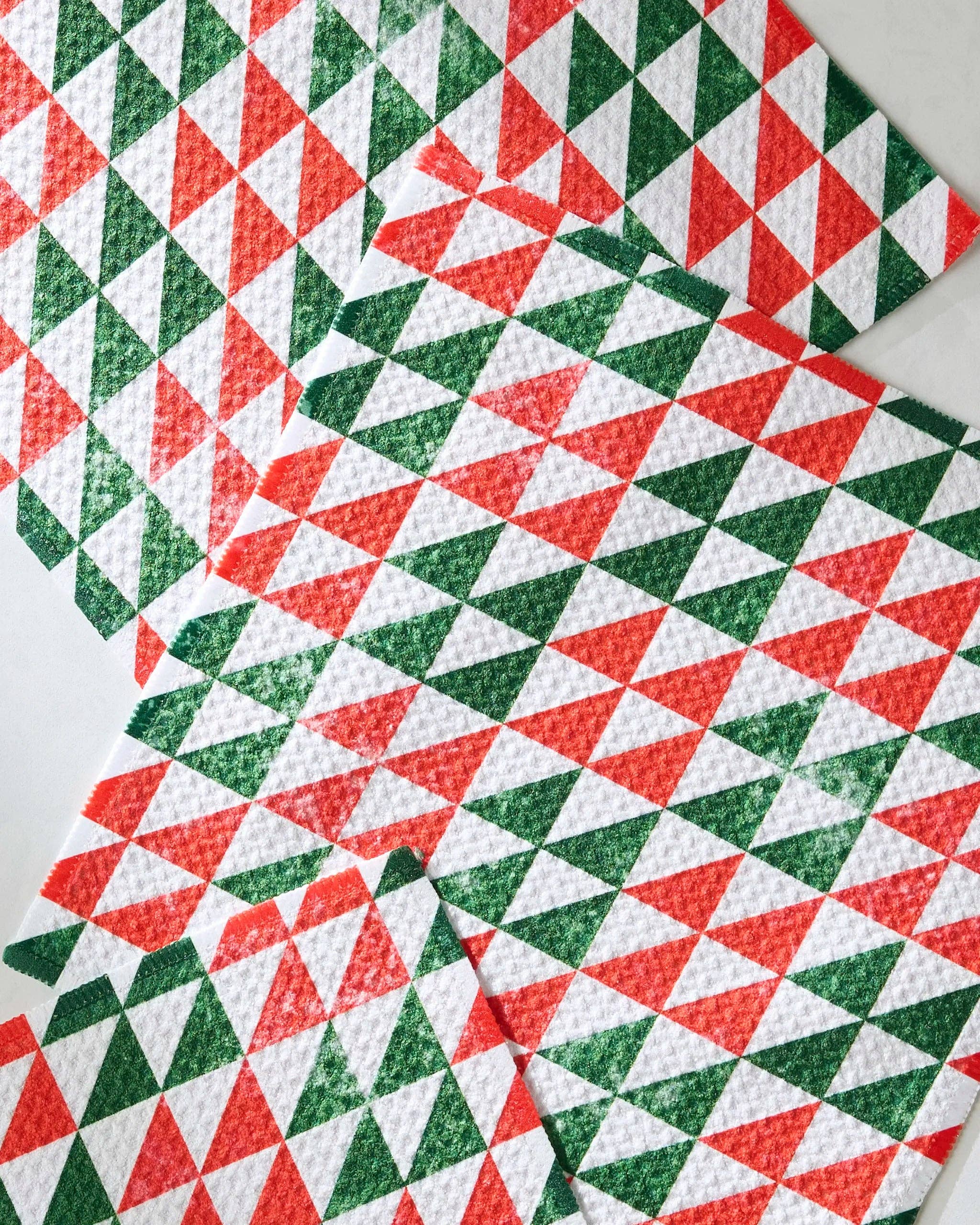 Geometry - Wholesale Dishcloth - Christmas Evergreen Dishcloth Set1