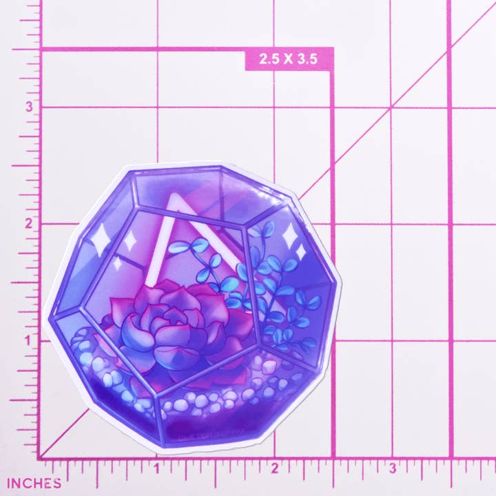 Glitchberry - Wholesale Sticker - Succulent Terrarium Clear Vinyl Sticker6
