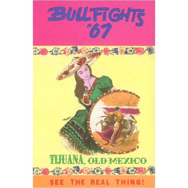 Found Image Press - Wholesale Magnet - Magnet MX-238 Senorita with Bullfight Scene