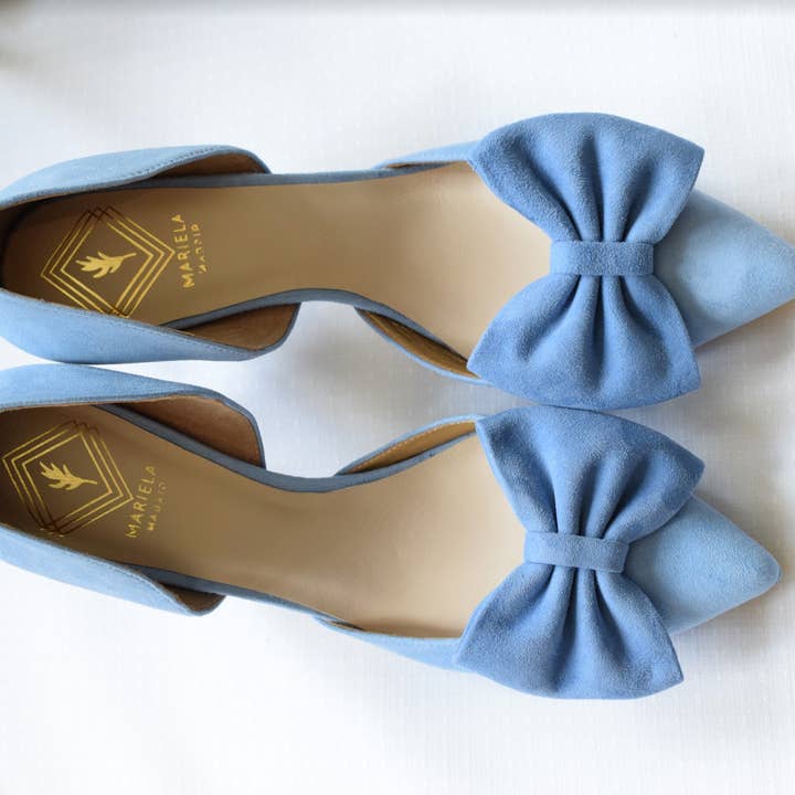 Baby blue MARIELA MERIDA luxury hiking shoes for women for wholesale on Faire3