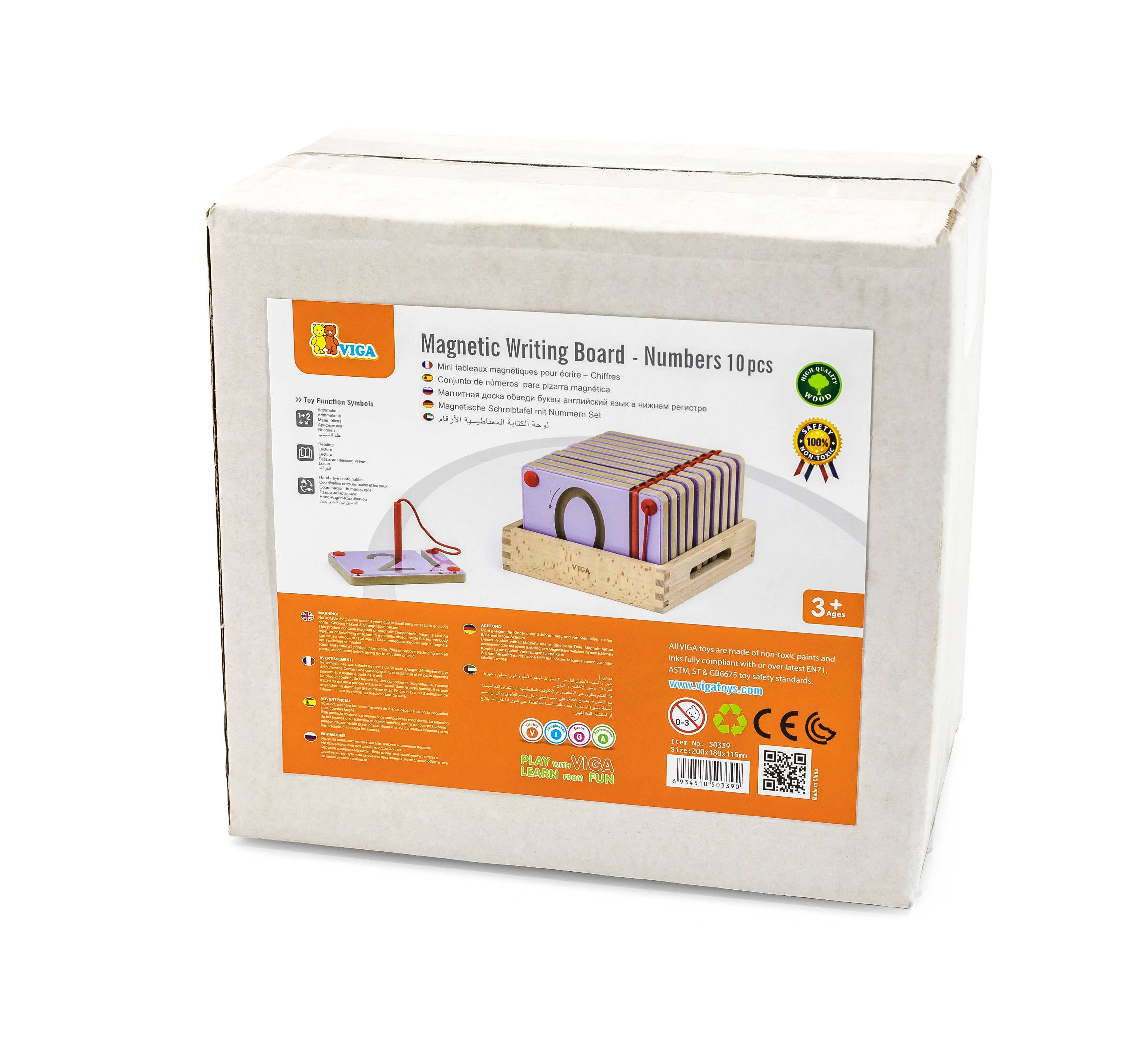 Trade Toys Limited - Wholesale Wood Toy - Kids - Viga Magnetic Writing Board Number 10pcs Set10