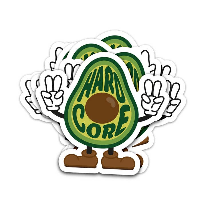 Sticker Hard Core Avocado for wholesale by Studio Inktvis