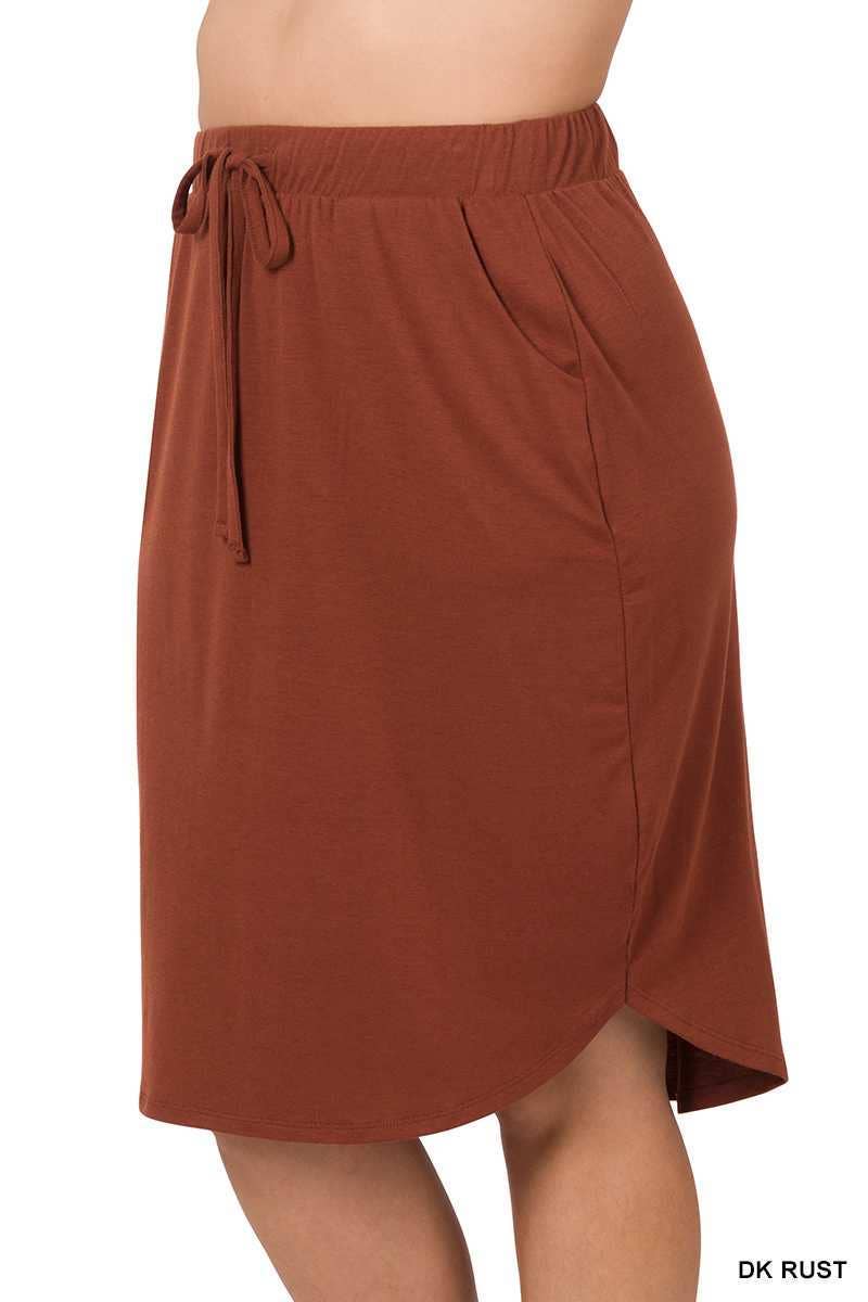 Vanilla Monkey – wholesale Skirt – Women’s – Plus Size Self Tie Tulip Hem Skirt With Side Pockets0