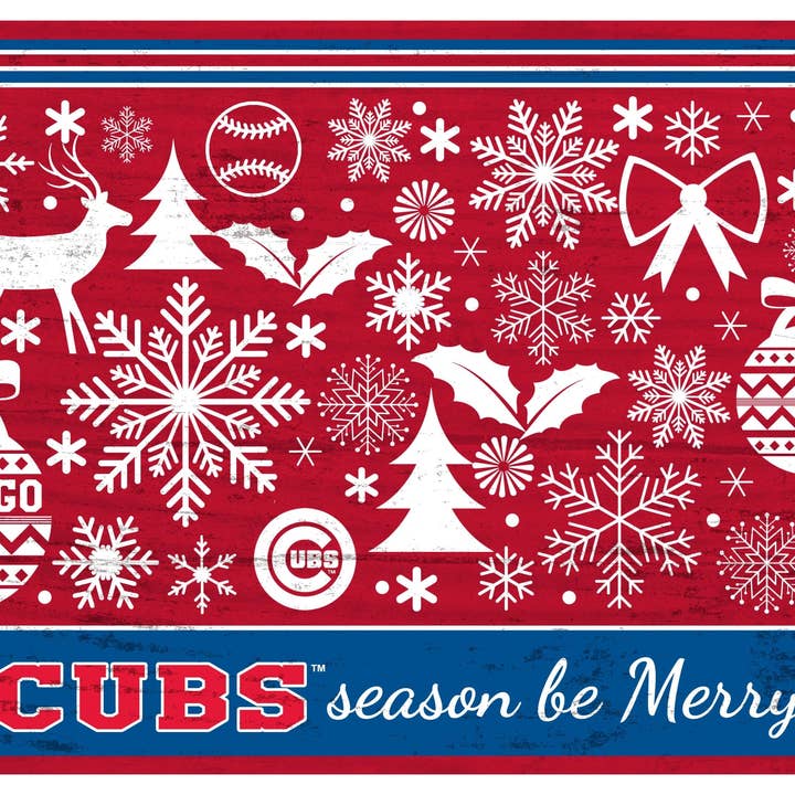 Chicago Cubs Allegro e Luminoso 6x12 per la vendita all'ingrosso da parte di Fan Creations