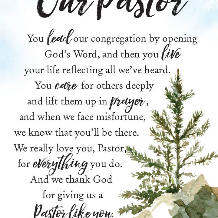 Dexsa – wholesale Plaque – Our Pastor - Woodland Grace 6X9 Wood Plaque0