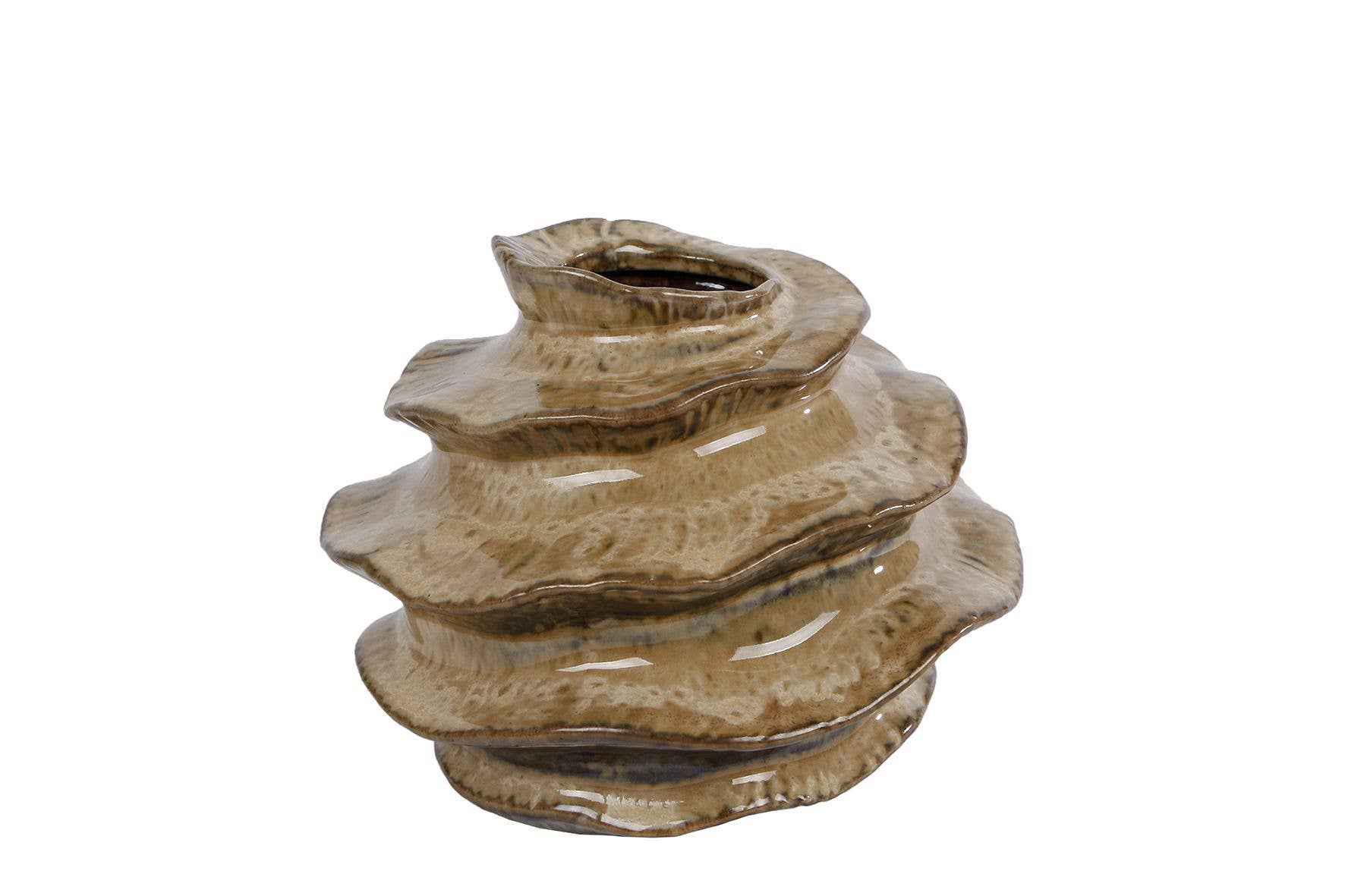 DRYdecorations - Wholesale Vase - Vaas Kronkel rond Beige