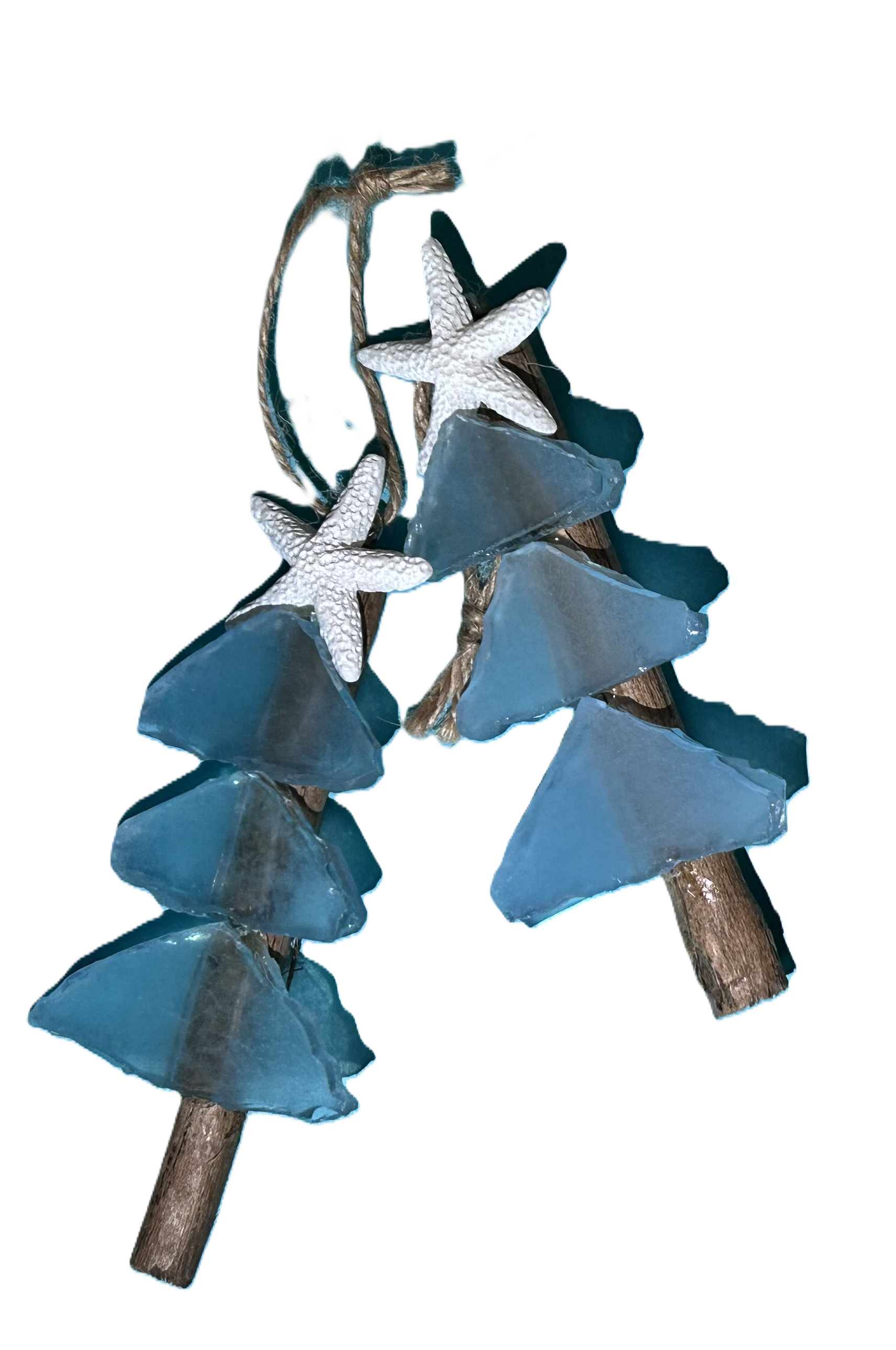 A SEAGLASS CREATION/SALTY SIGNS DESIGNS - Wholesale Ornament - Mini Tree Seaglass Christmas Ornament 3