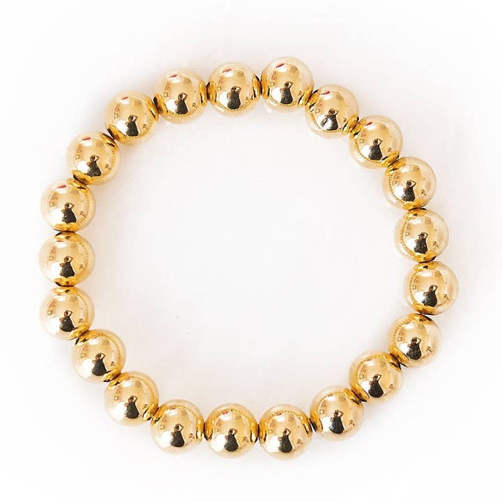 Gold-Filled Gold Beaded Bracelet | 8 mm for wholesale by Golden Thread