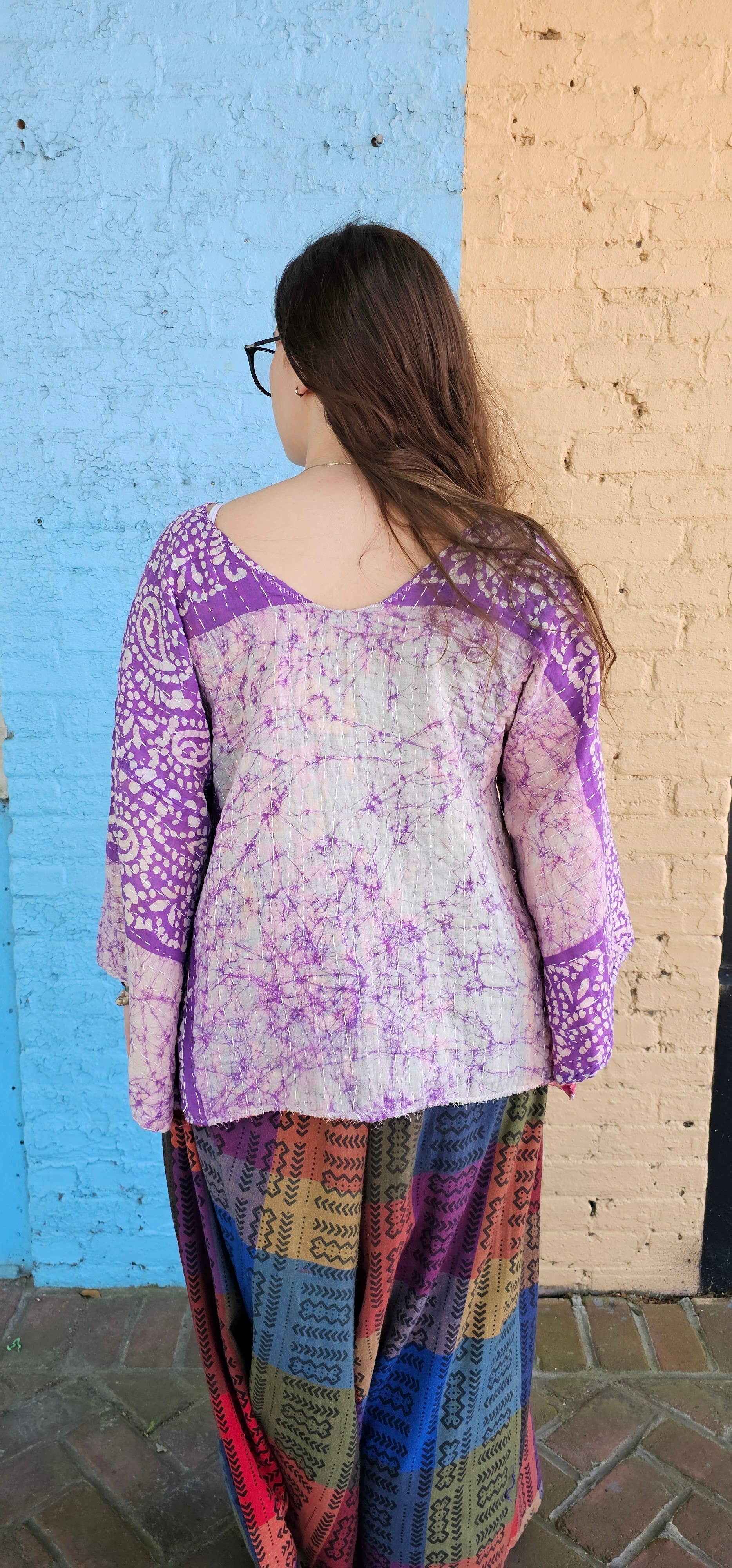 Little Hippie Chick - Wholesale Tunic - Women's - Free Spirit Kantha Top2