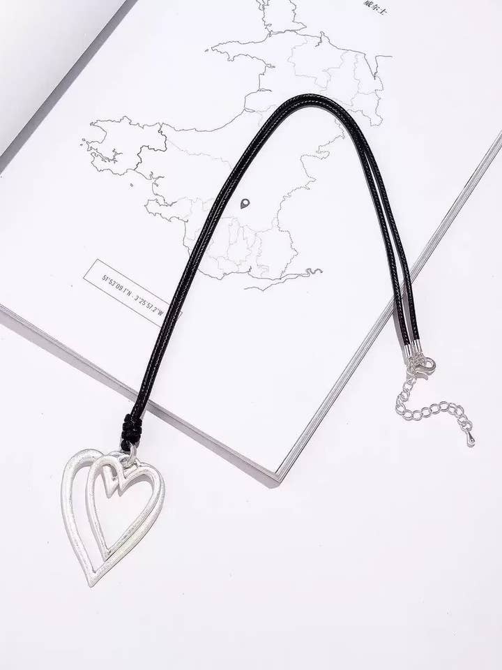 Heart Pendant Metal Necklace N3973 for wholesale by Ole