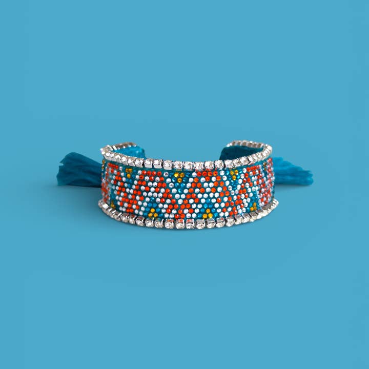 Bracelet Tissé Cabo-Bleu pour la vente par Amelia Rose Jewelry