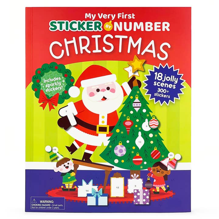 Christmas Sticker by Number Activity Book for wholesale by Cottage Door Press