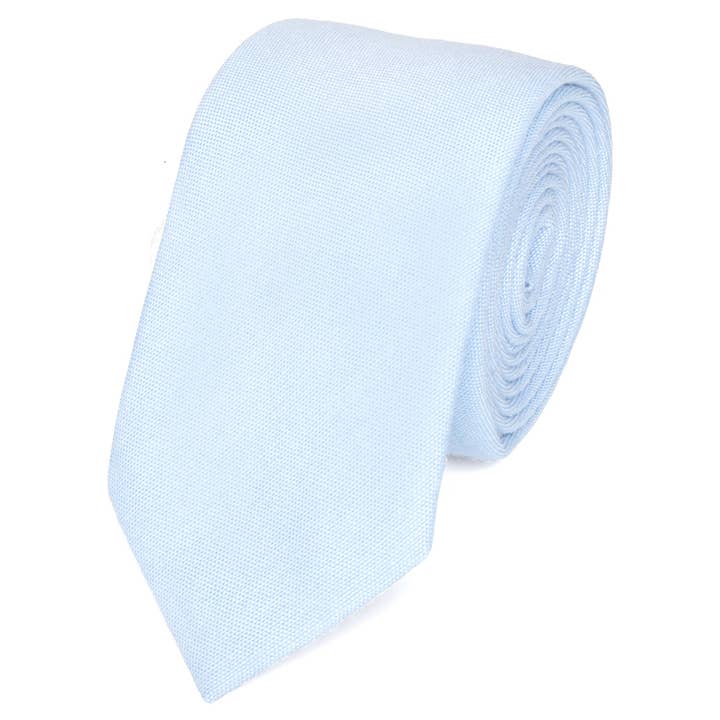 Leo Cotton Ljusblå Smal Slips för wholesale av Dickie Bow