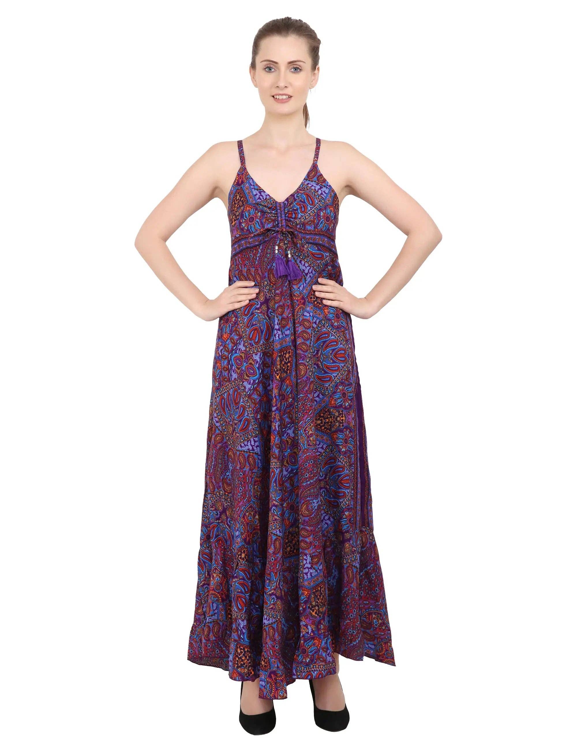 Miss Lavish London - Wholesale Jurk - Dames - Casual maxi-jurken in boho-stijl voor dames in twee maten (P82)