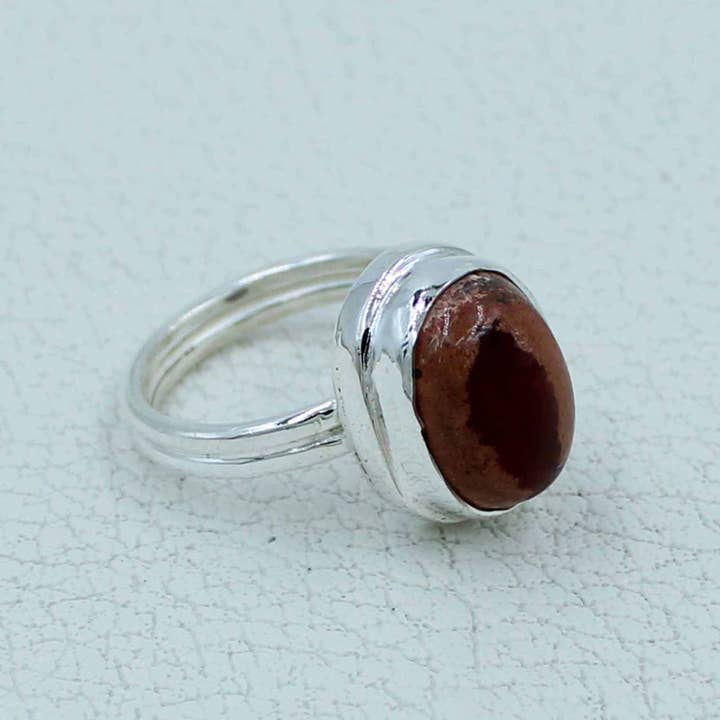 Mexican Opal 925 Sterling Silver Ring for wholesale by Silvex Jewelry