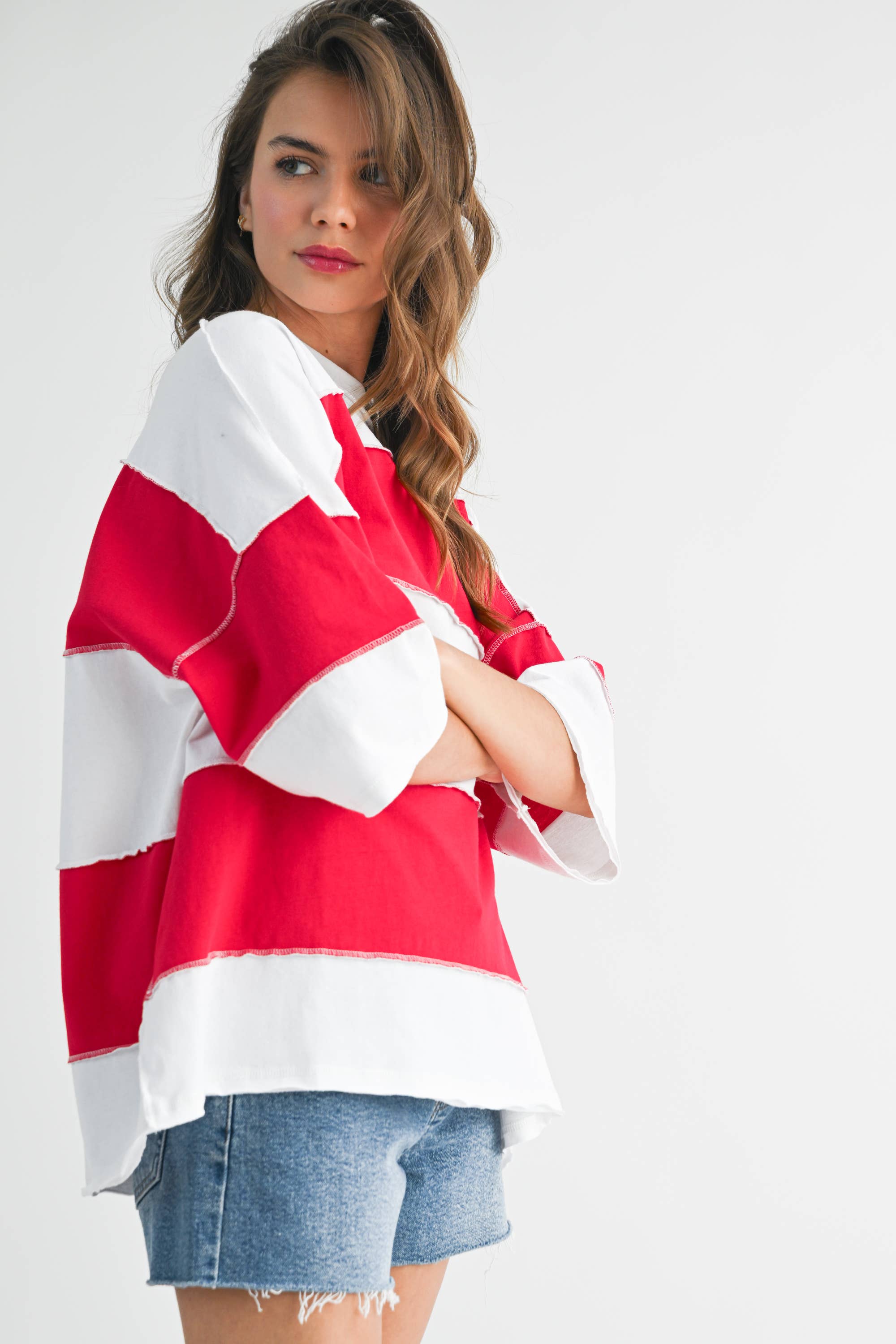 AEMI + CO - Wholesale Knit Top - Women's - 8417FN Polly Color Block Top31