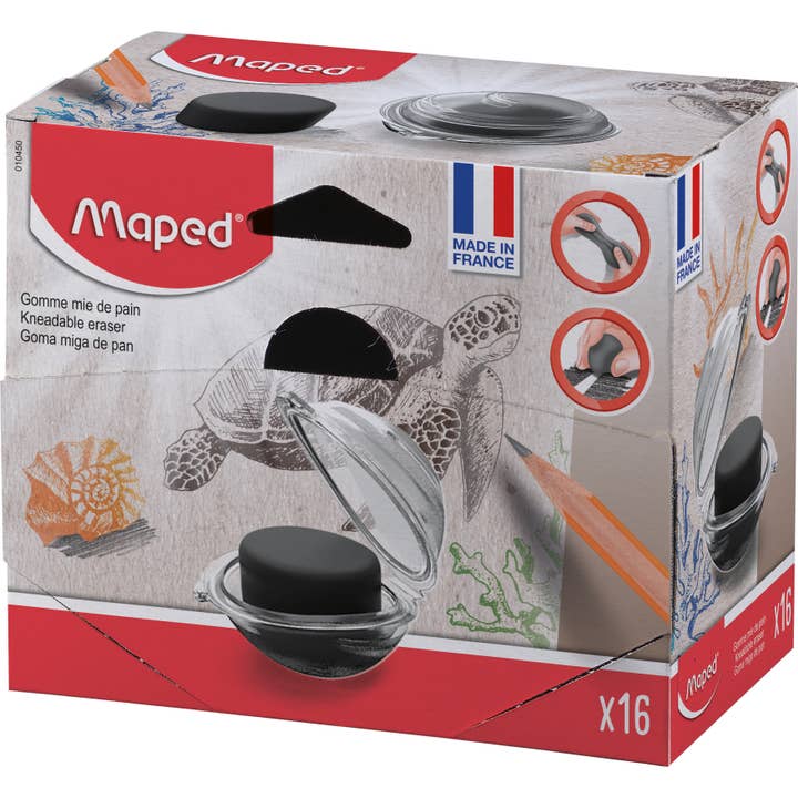 Maped Helix USA - Wholesale Eraser - Kneadable Art Eraser in Protective Case Display x16