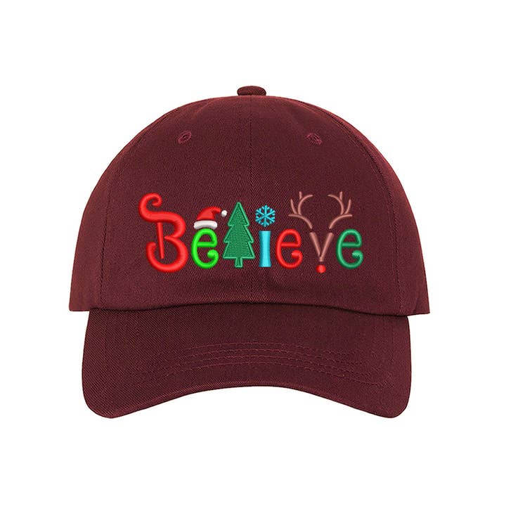 Believe Christmas - Embroidered Baseball Hat – Festive Holiday Cap with Adjustable Fit & Classic Embroidery and other Purchase Wholesale ds038. Free Returns & Net 60 Terms on Faire trending on Faire.