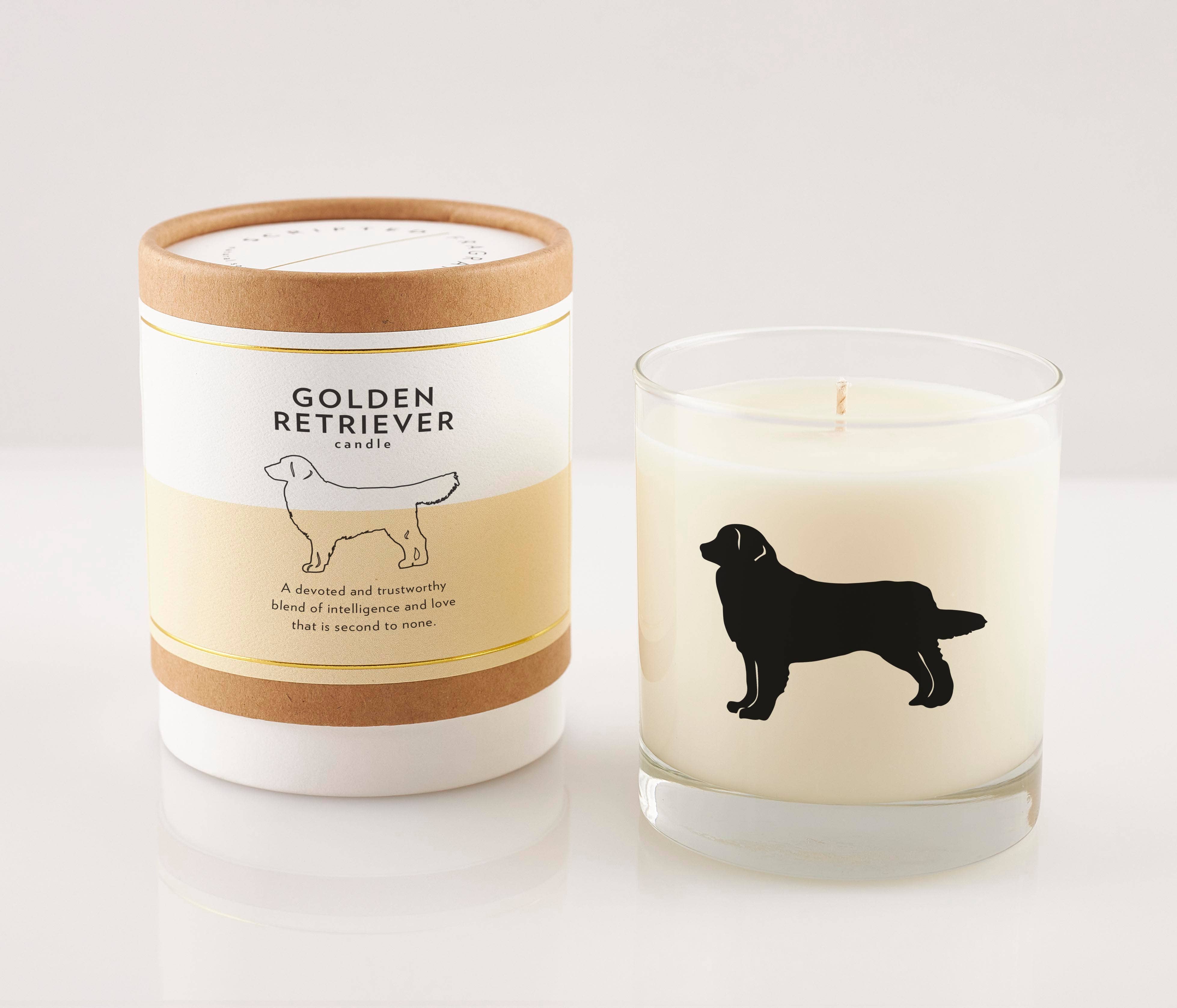 Scripted Fragrance - Vendita all'ingrosso Candela in vasetto - Candela di soia in bicchiere da bere Golden Retriever Dog Due in uno