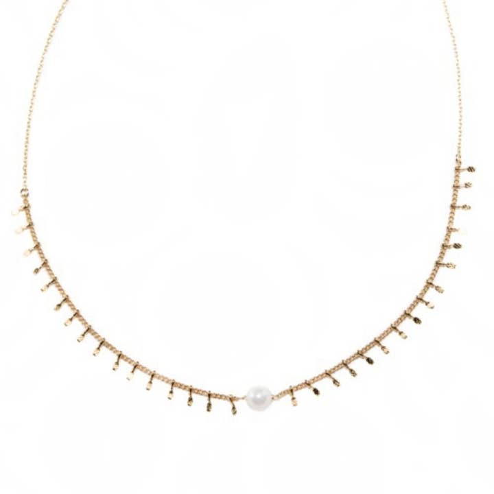 Colar banhado a ouro ELEONORE por atacado de Zelda Bijoux