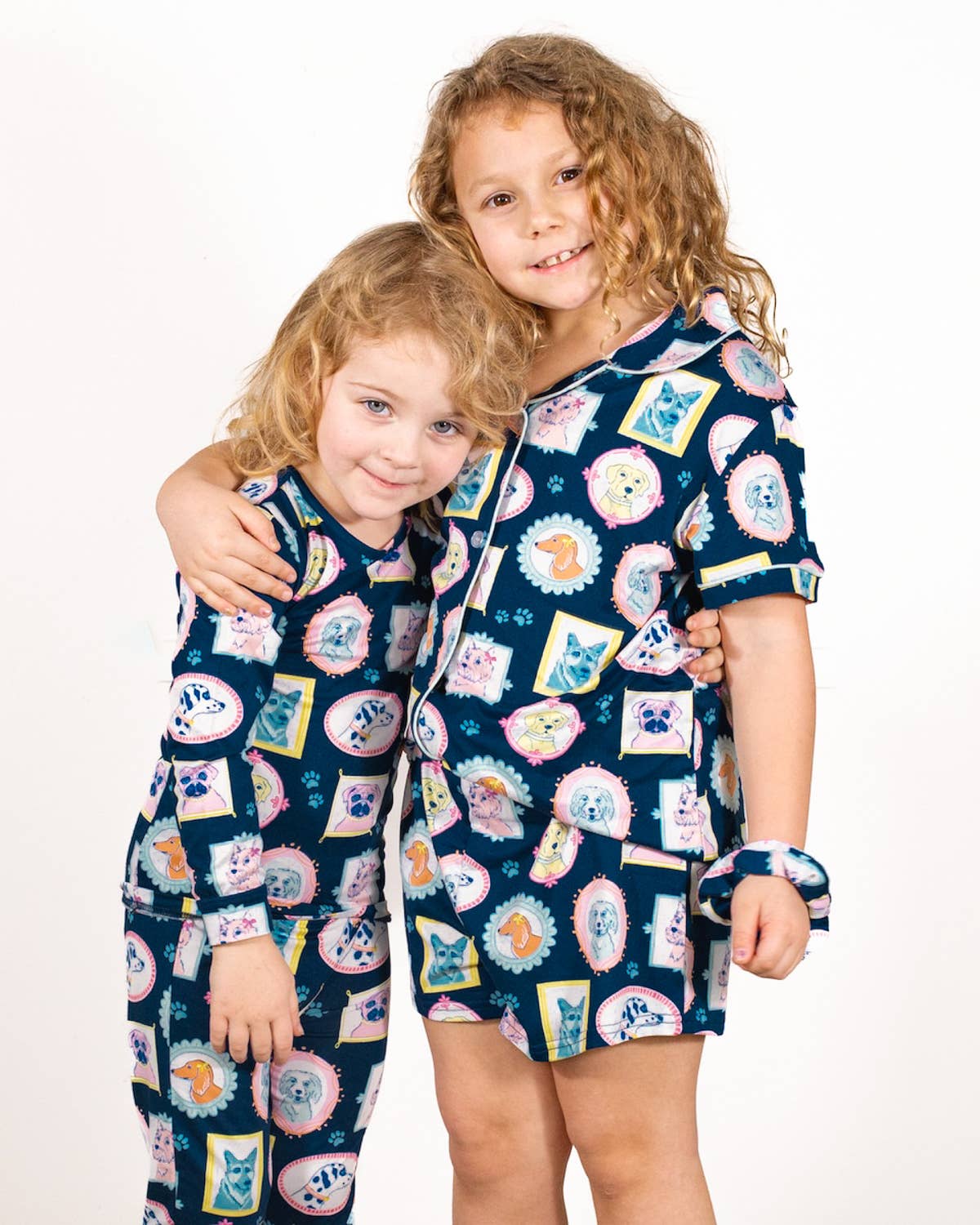 The Royal Standard - Vente Haut et bas de pyjama – enfant - Pyjama à manches longues Royal Pups pour enfants   Royal/Multicolore   -Assort.1
