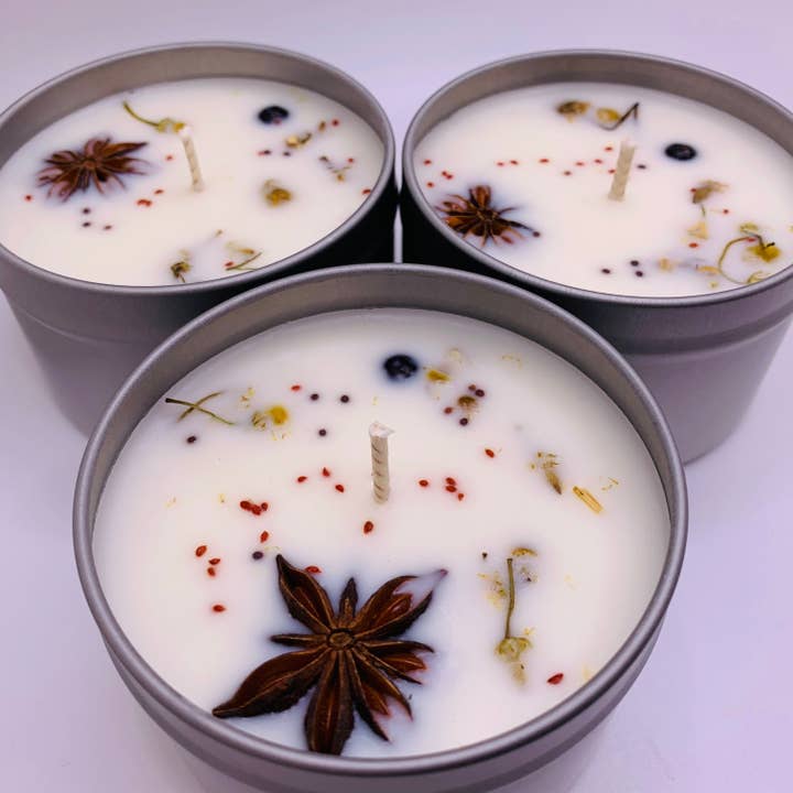 Bet's Bars - Wholesale Travel Candles - Botanical Sprinkled Soy Wax Candles5
