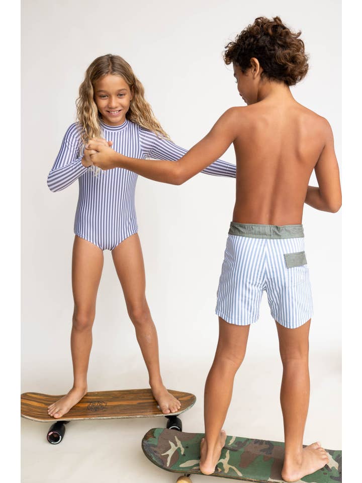 Kid’s Townshort Boardshorts in Pinstripe for wholesale on Faire5
