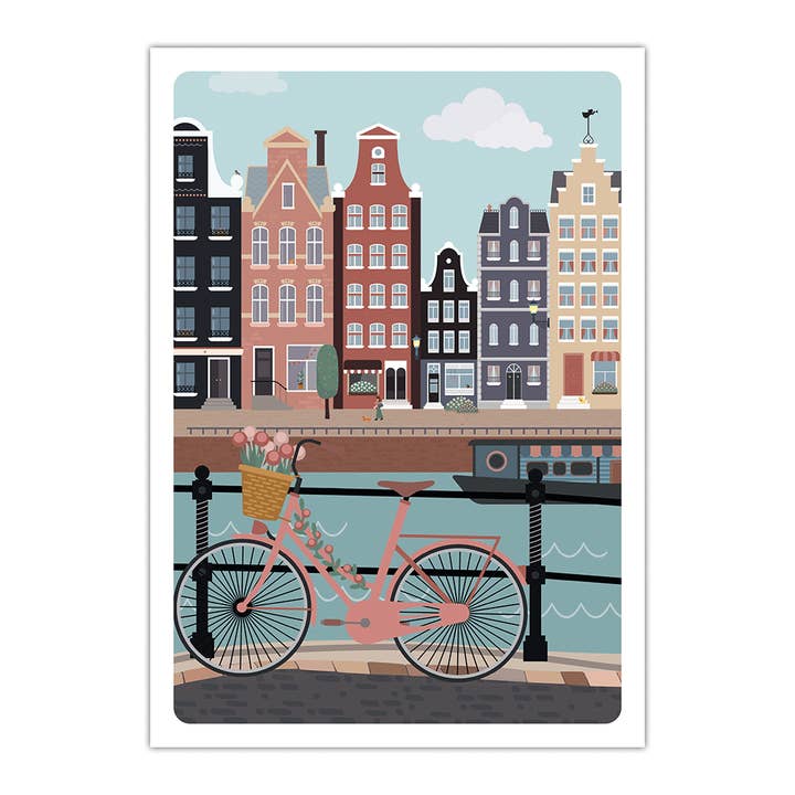Let's pedal along the water - Poster for wholesale by Maison Joliette