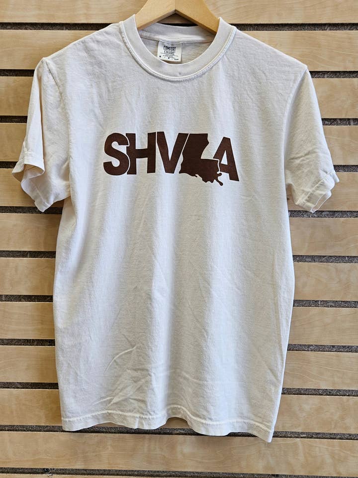 SHVLA Tshirt (Cream) for wholesale by Clean Slate Botanicals