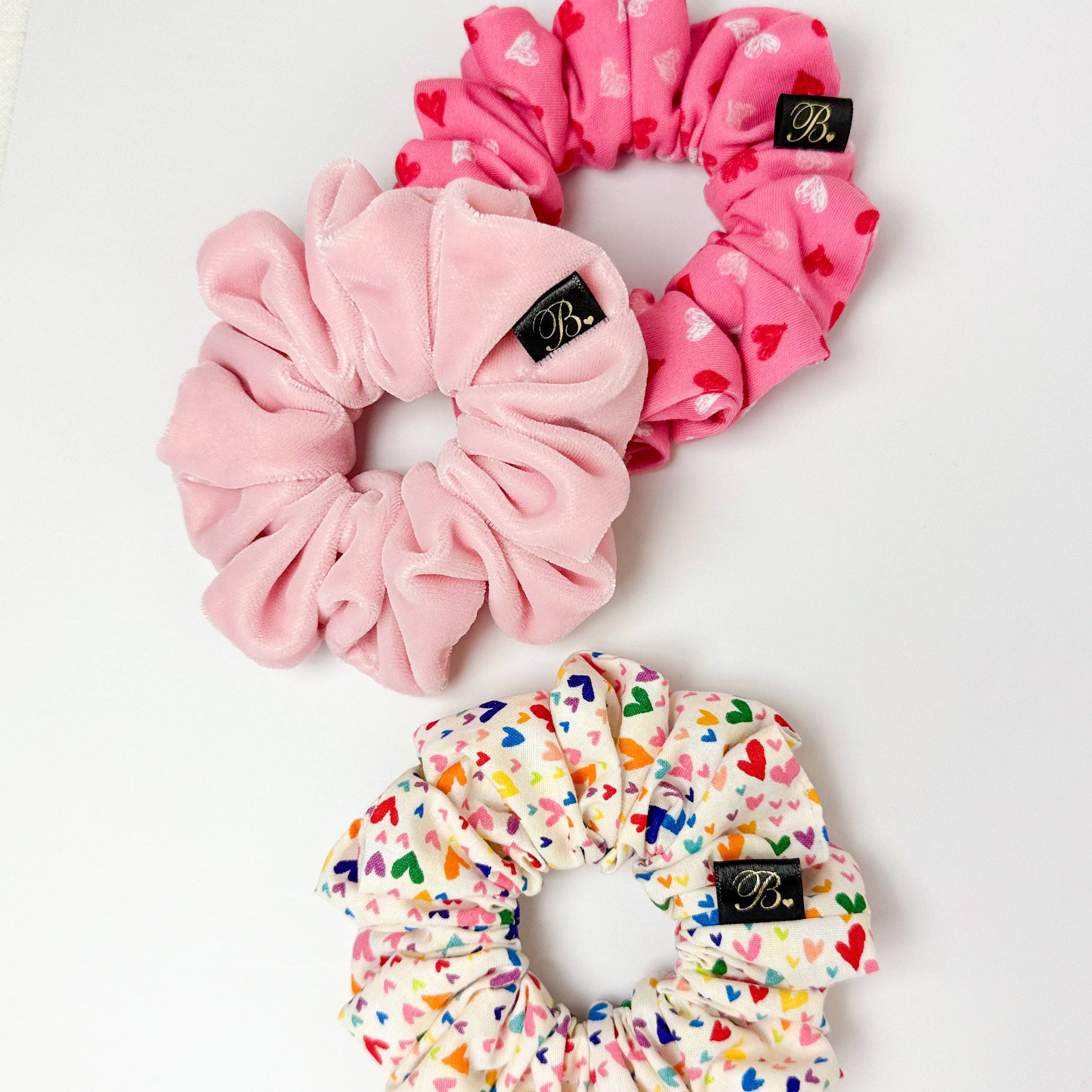 B. LUVV & CO. - Wholesale Scrunchie - Women's - Plush Velvet Scrunchie in Pink Cloud3
