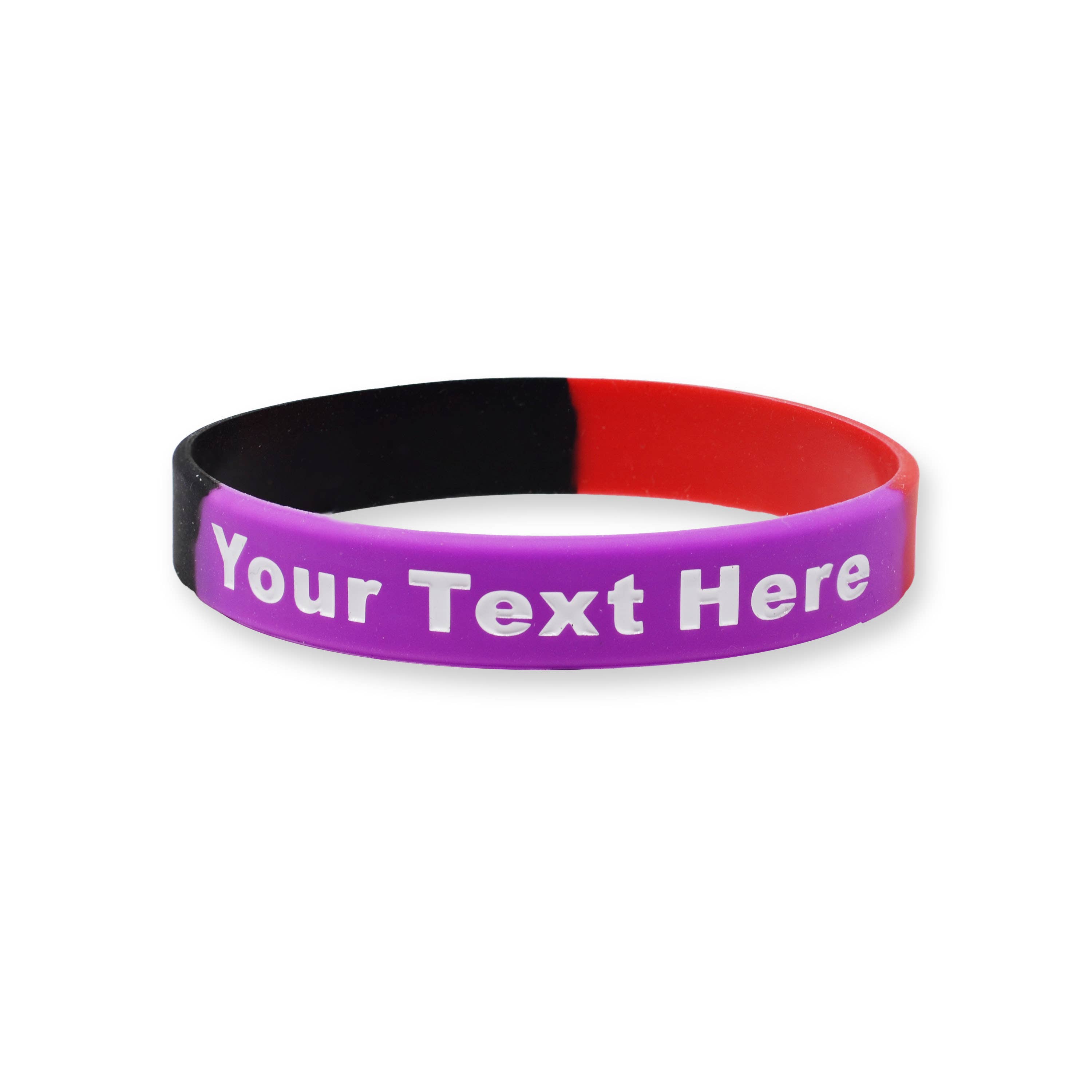 RapidWristbands – Engroshandel Armbånd - Unisex – 100 Pack - Split - Custom Ink Injected Silicone Armbånd25