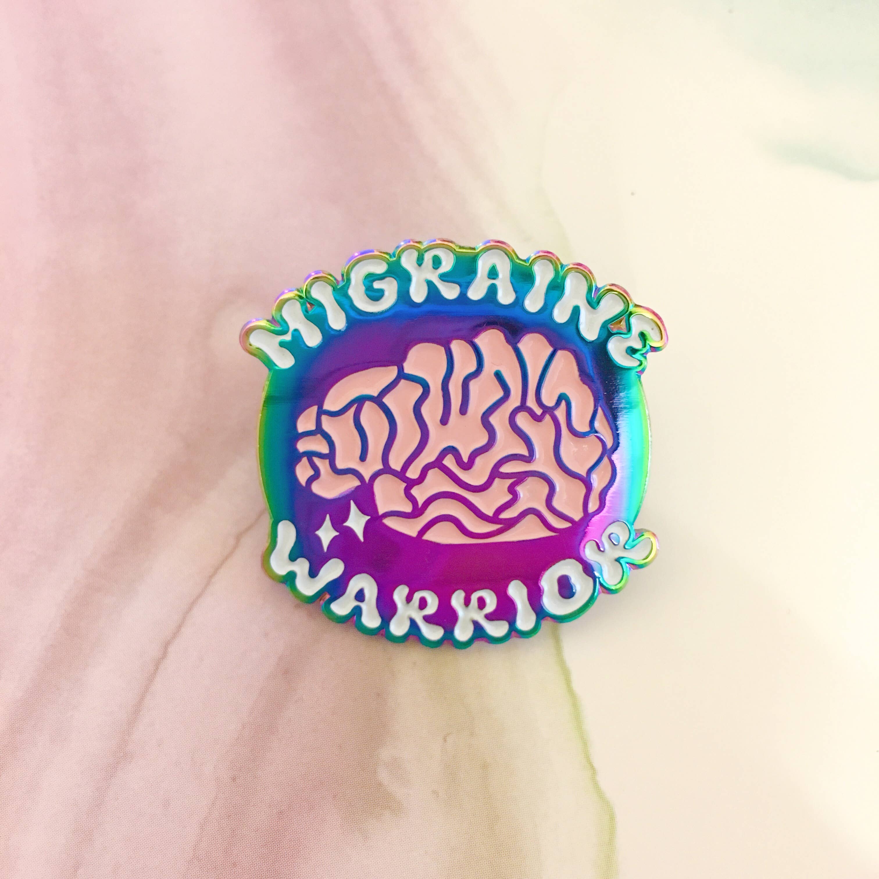 The Avera Boutique - Wholesale Lapel Pin/Button - Migraine Warrior Enamel Pin3
