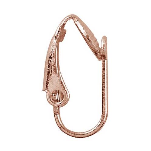 FRG-111 Rose Gold Overlay Clip-on Leverback Earwire For Jewelry Production – Handcrafted In India for wholesale by Bali Designs
